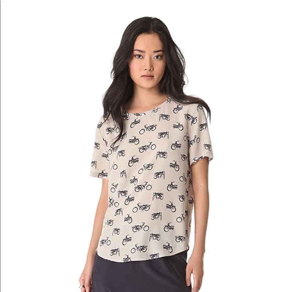 Equipment Tops - EQUIPMENT SILK RYLEY TEE IN RYDER MOTORCYCLE 🆕NWT
